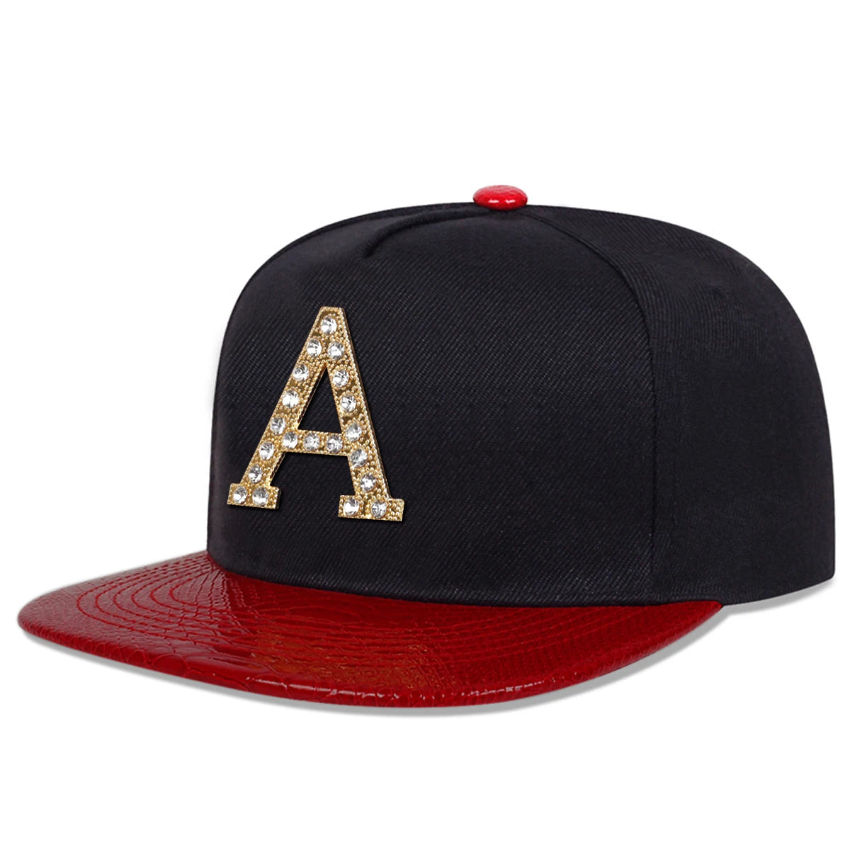 Unisex A Letter Label With Drill Hip-Hop Hats Spring Autum