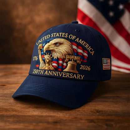 United States 250th Anniversary Baseball Cap - Eagle & Liberty Design
