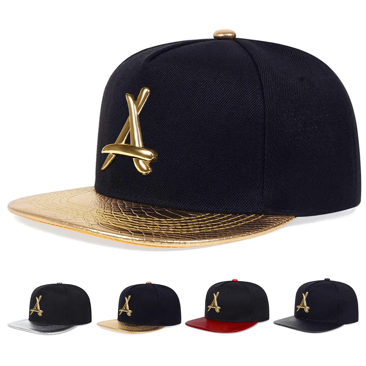 Unisex Personality A Letter Label Hip Hop Hats Spring Autumn Outdoor Adjustable Casual Baseball Caps