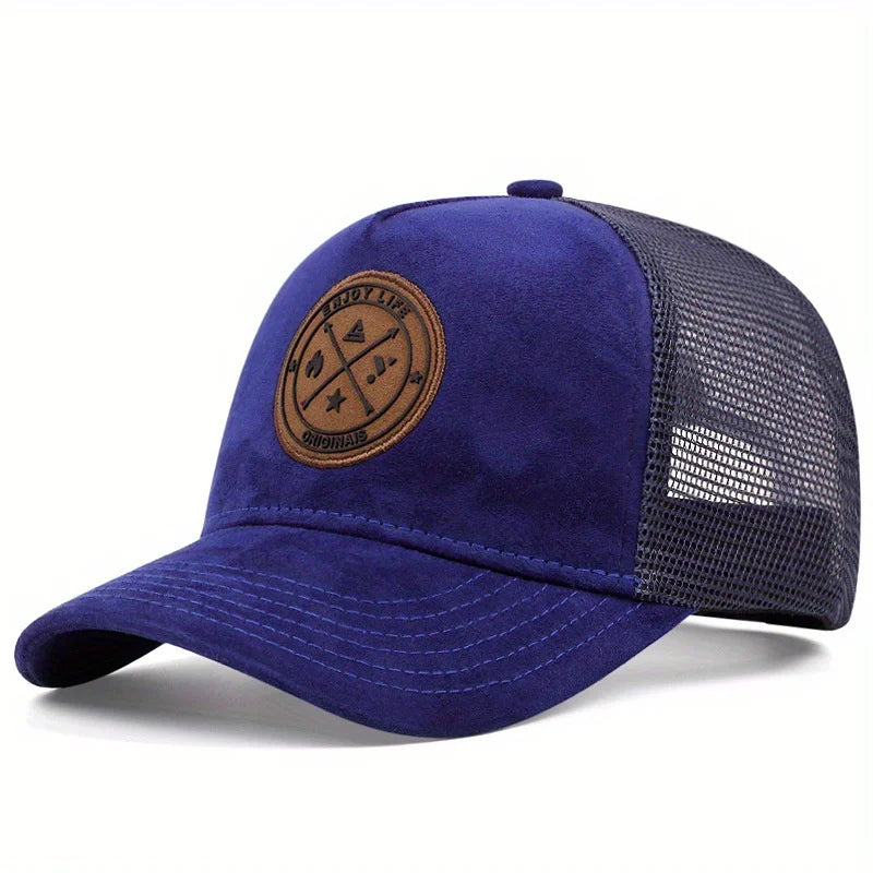 Summer Mesh Baseball Cap Women Men Enjoy Life Letter Patch Snapback Hat