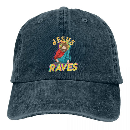 Raves Funny EDM Music Festival Party Christian DJ Gift Tank Top Baseball Cap Men Hats Women