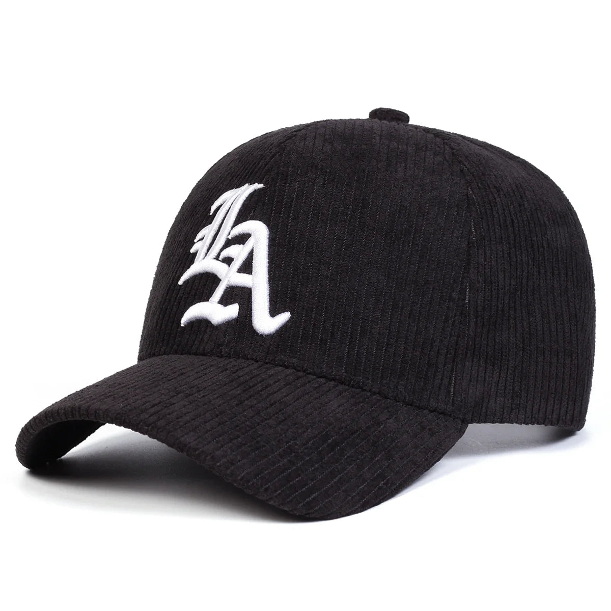 Unisex Gothic LA Embroidery Corduroy Baseball Caps