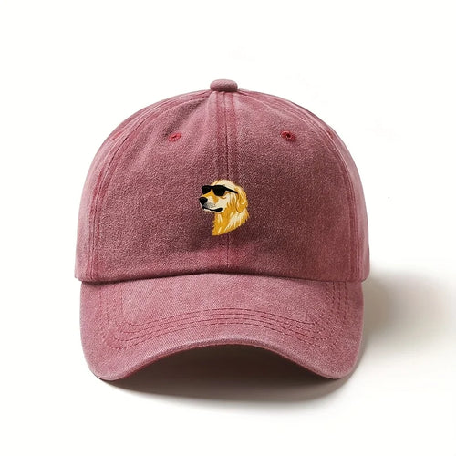 Wearing Sunglasses, a Golden Retriever Printed Baseball Cap