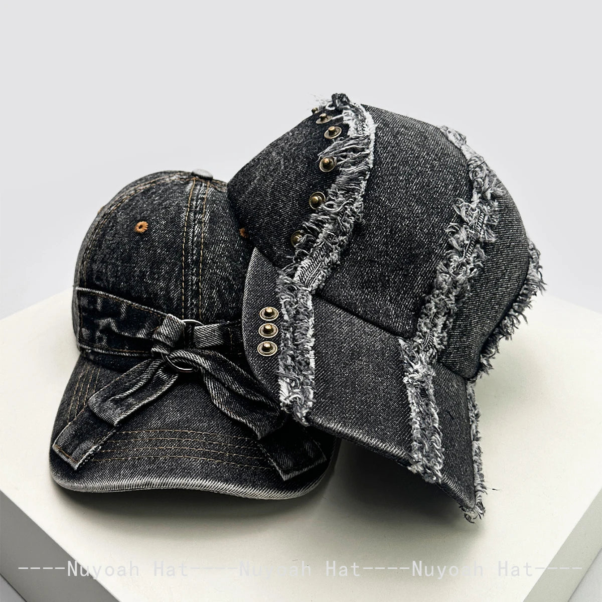 New Men Women Retro Bow Broken Style Baseball Hats