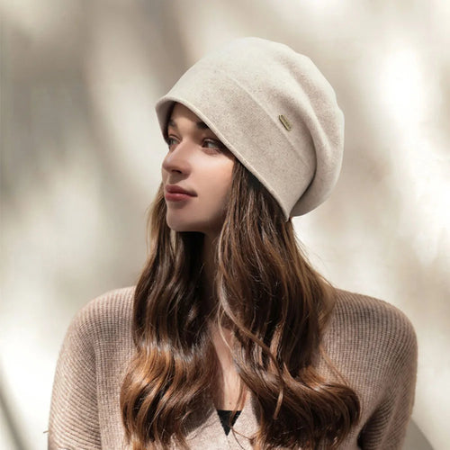 Women Wool Blend Winter Beret Hat