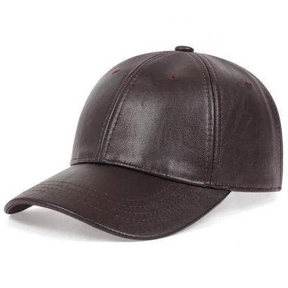 Unisex Solid Men Women Baseball Cap PU Leather Hip Hop Snapback Caps For Men Women Baseball Caps