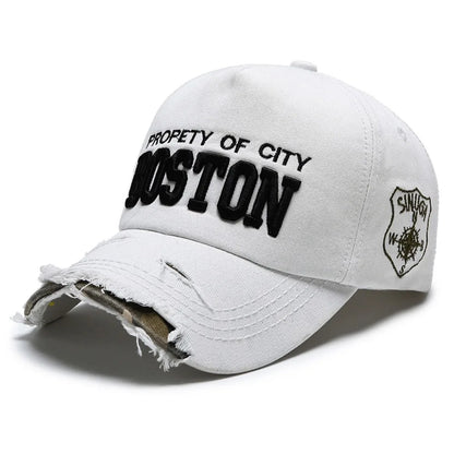 Trendy Worn Cowboy Baseball Cap Embroidery Trucker Cap Outdoor