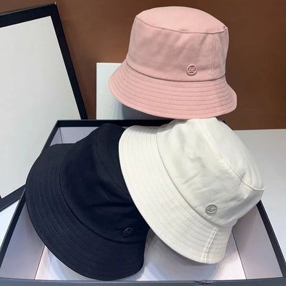 Japanese Niche Luxury Designer Letter M Bucket Hats