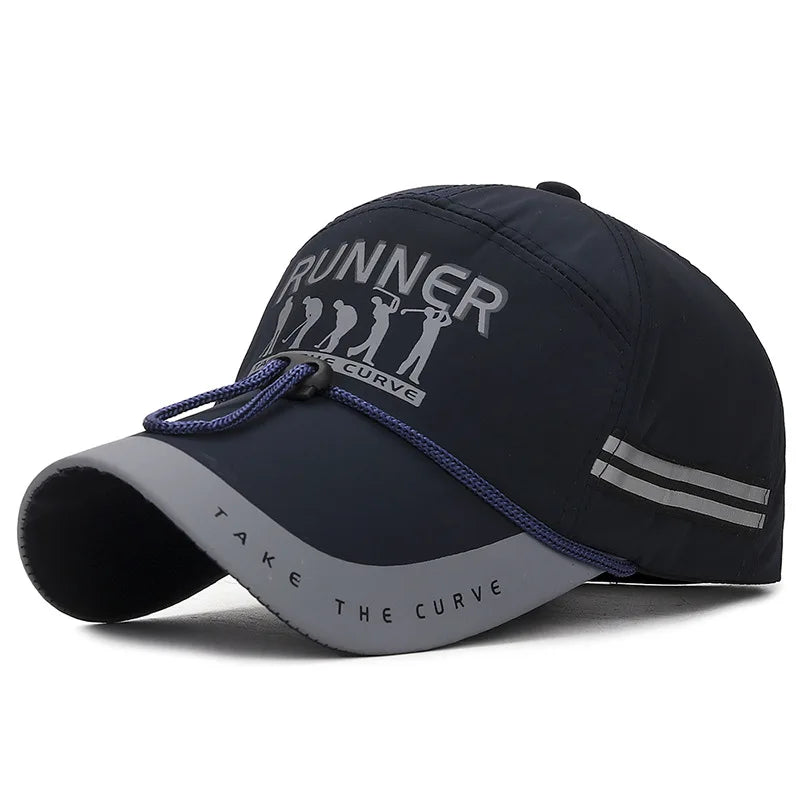 Men's Peaked Cap Breathable Sports Cap Long Brim Sunscreen Baseball Cap For Men Fashion