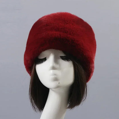 Faux Fur Hats For Women Winter Autumn Fluffy Russian Hat