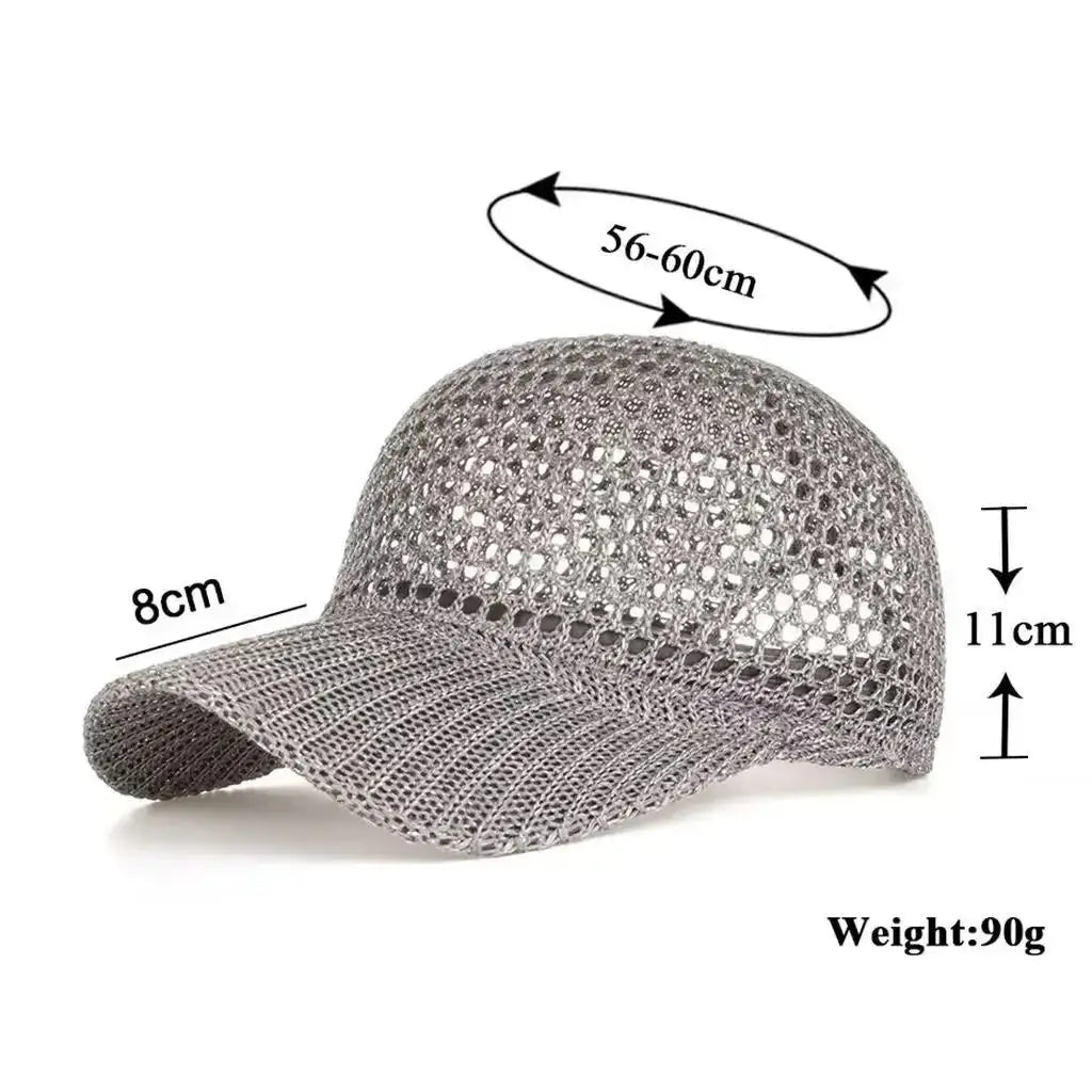Men Fishing Hat Summer Full Mesh Baseball Cap