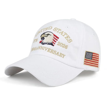 Outdoor Sports Baseball Cap Embroidery American Eagle Head 250th Anniversary Cap Shade Cap