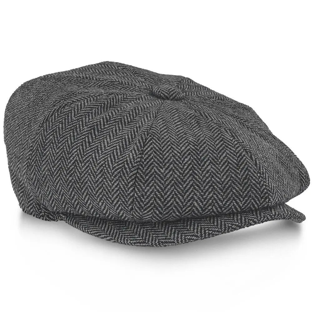 Retro Newsboy Caps Men Octagonal Hats