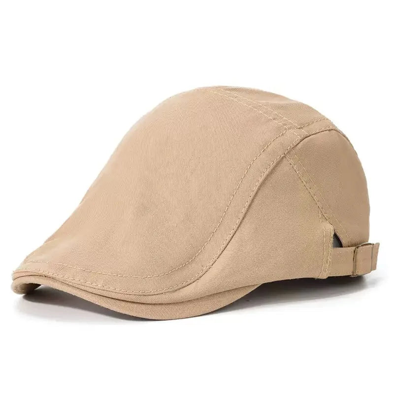 Men Light Board Solid Color Newsboy Caps British Painters Hats