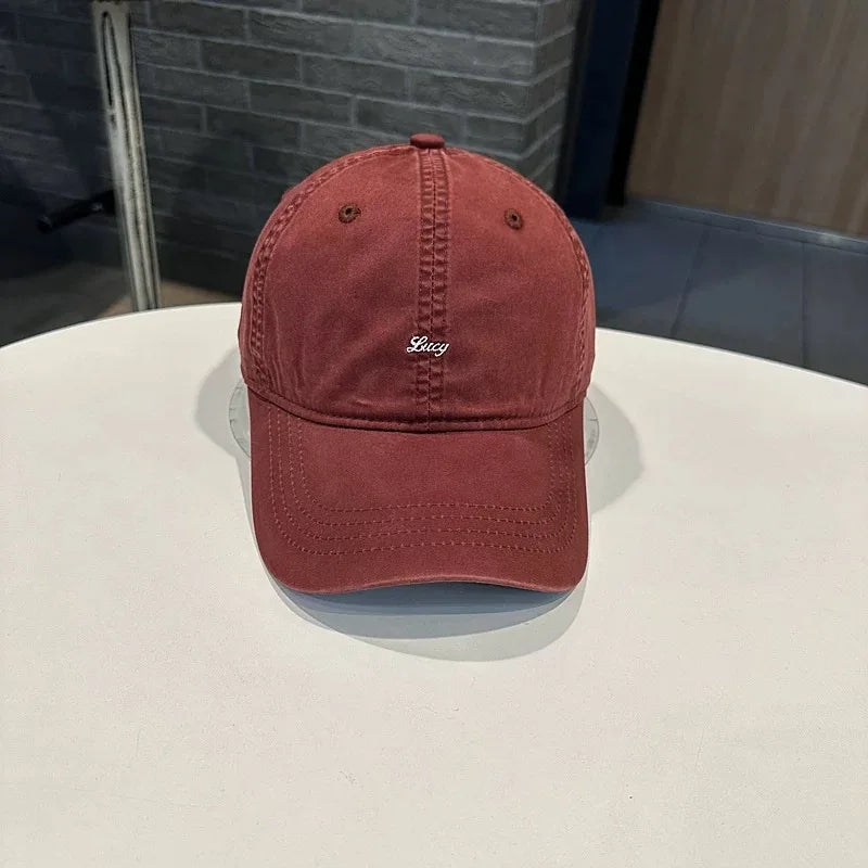 Spring Summer Simple Embroidered Letter Baseball Cap