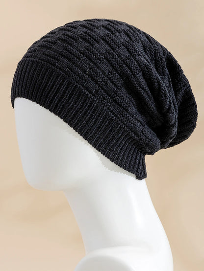 Unisex Slouchy Winter Hat Long Size Knitted Hat Casual Beanies For Men & Women