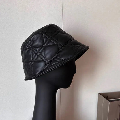 Unisex New York Leather High Quality Personality Bucket Women Hat