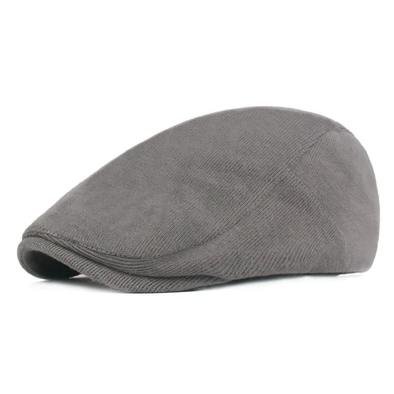 Men Classic One‑Piece Front Beret Newsboy Cap