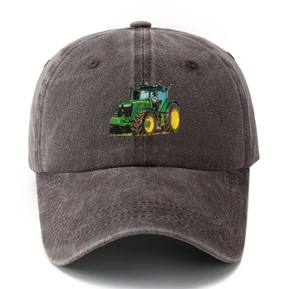 Printed Tractor Baseball Cap Men's Outdoor Camping Vacation Casual Curved Brim Hat Retro