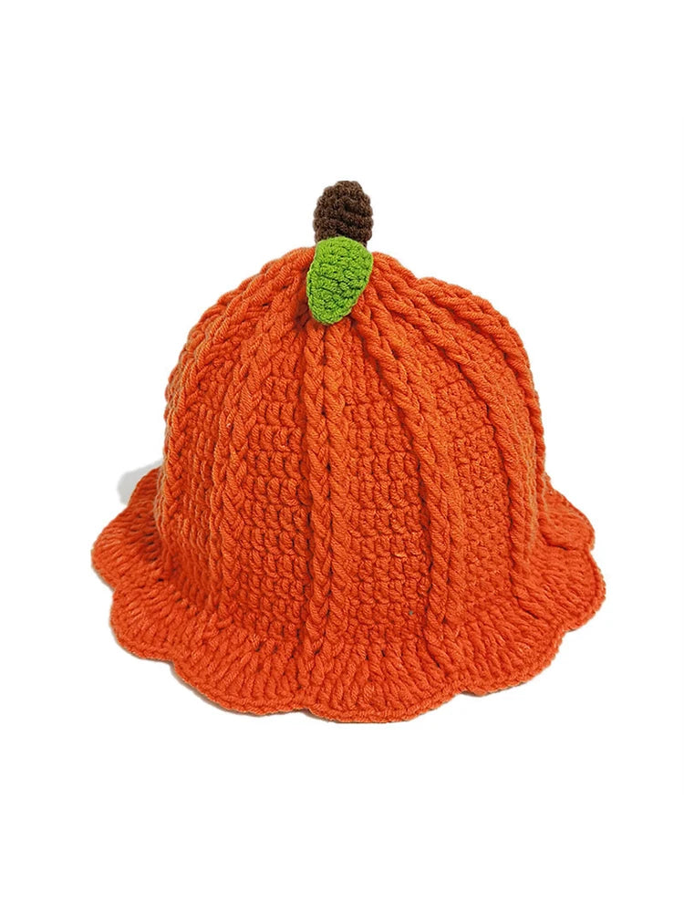 Cartoon Red Strawberry-Shaped Bucket Hat, Bohemian Style Handmade Crochet