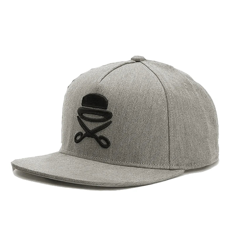 Fashion Scissor Embroidery Cap Adjustable Hip Hop Cap For Unisex Adult Outdoor Hat Snapback Hats