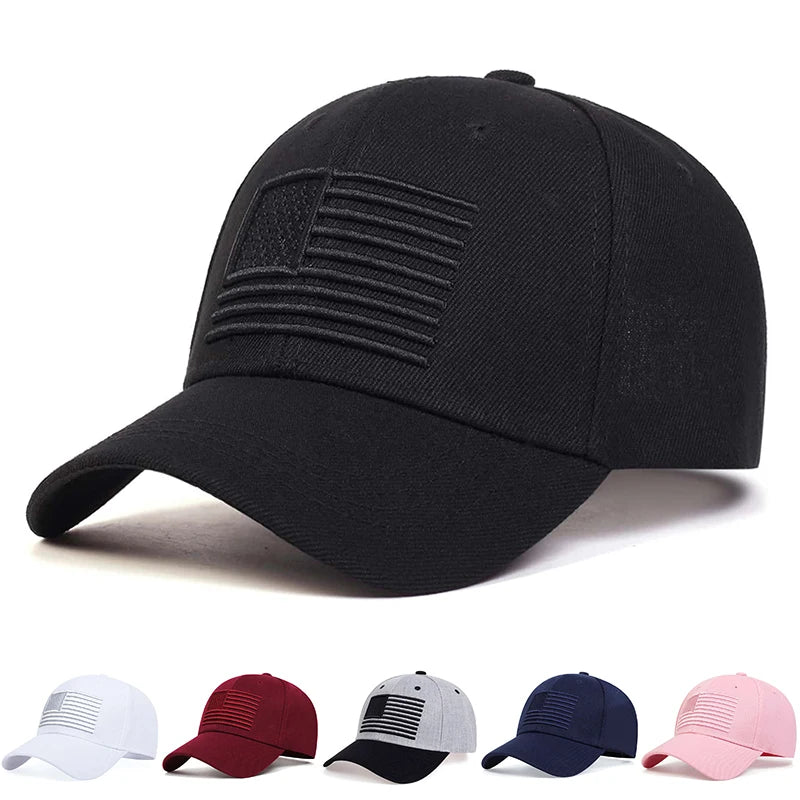 Fashion American Flag Embroidery Baseball Caps Spring and Summer Outdoor Adjustable Casual Hats Sunscreen Hat
