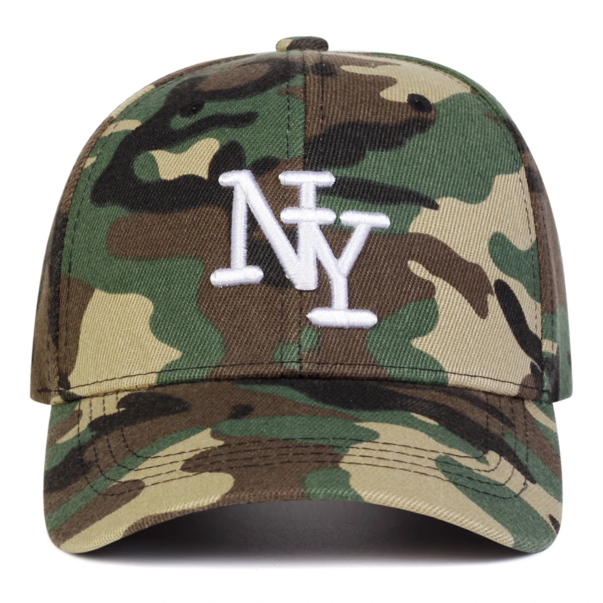 Unisex NY Letter Embroidery Camouflage Baseball Caps