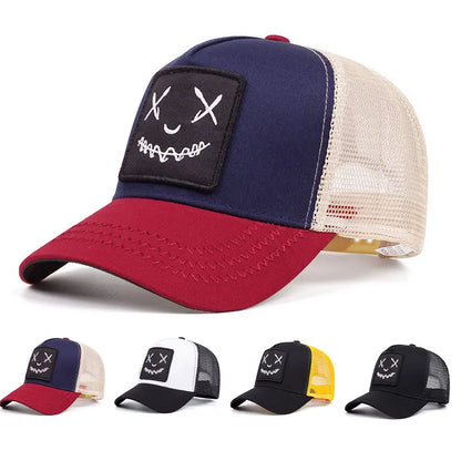 Men Women Smile Face Embroidery Baseball Caps
