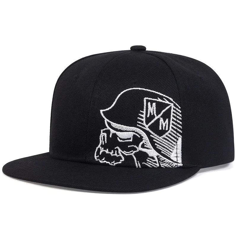 Unisex Skeleton Embroidery Baseball Cap Women Outdoor