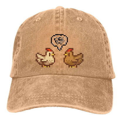 Summer Cap Sun Visor Unhappy Chickens Hip Hop Caps Stardew Valley Game