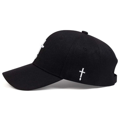 Unisex Simple Cross Water Drop Embroidery Baseball Caps