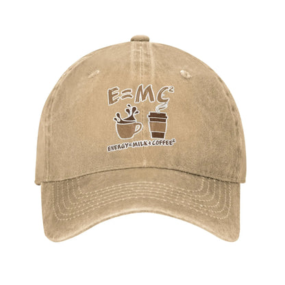 Energy Equals Coffee Baseball Caps