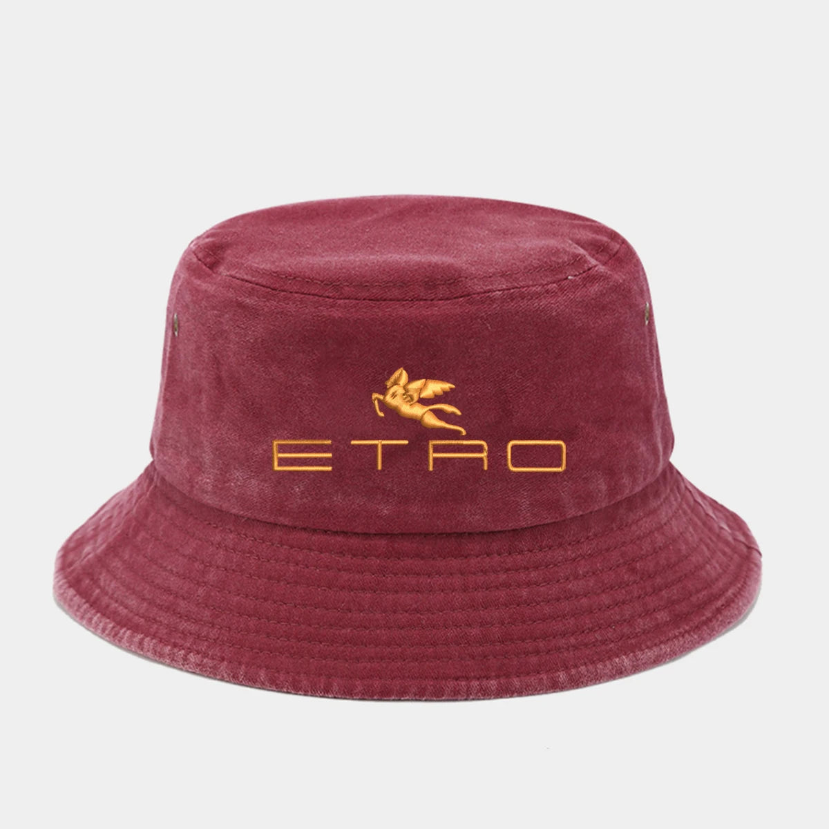 Retro Sunshade Embroidered Fisherman Hat