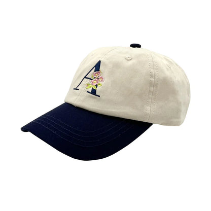 All Love Deserved Floral Embroidery Summer Cap Adjustable Leather Strap