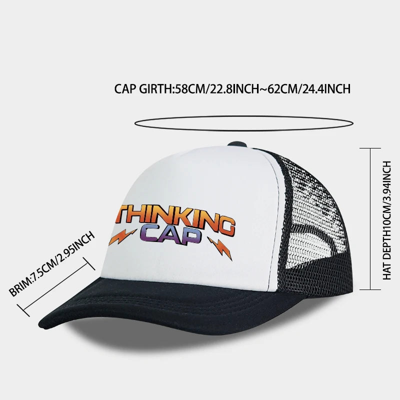 Thinking Cap Printed Mesh Baseball Cap Outdoor Mesh Baseball Cap