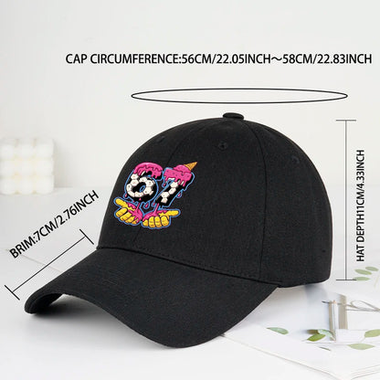 Cartoon Drip Number 67 Soccer Print Baseball Cap
