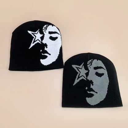 European Style Niche Face Wool Knitted Hats Autumn And Winter