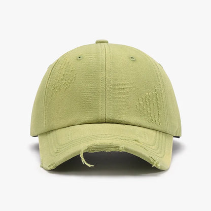 Washed Distressed Spring/Summer Soft-Top Coated Plain Baseball Cap