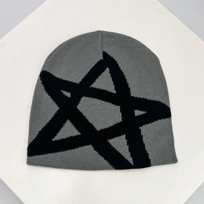 Warm Versatile Streetwear Fashion New Simple Star Hip Hop Beanies Niche Skate