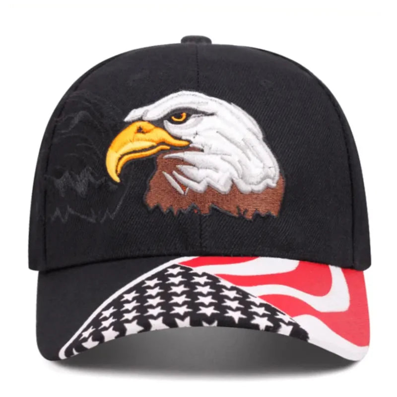 Creative Baseball Hat Eagle American Flag Embroidered Hip Hop