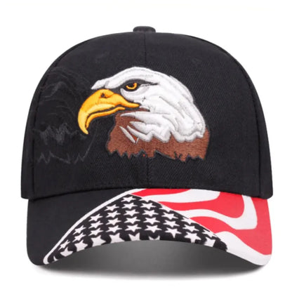 Creative Baseball Hat Eagle American Flag Embroidered Hip Hop
