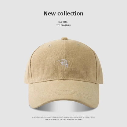 Korean Style RH Letter Embroidery Baseball Cap