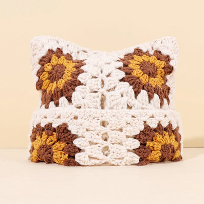 Niche Cute Cat Ear Color Matching Hand-Crocheted Beanie Hat