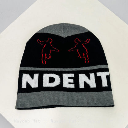 New Men Women American Street Jacquard Letters Knitted Hats