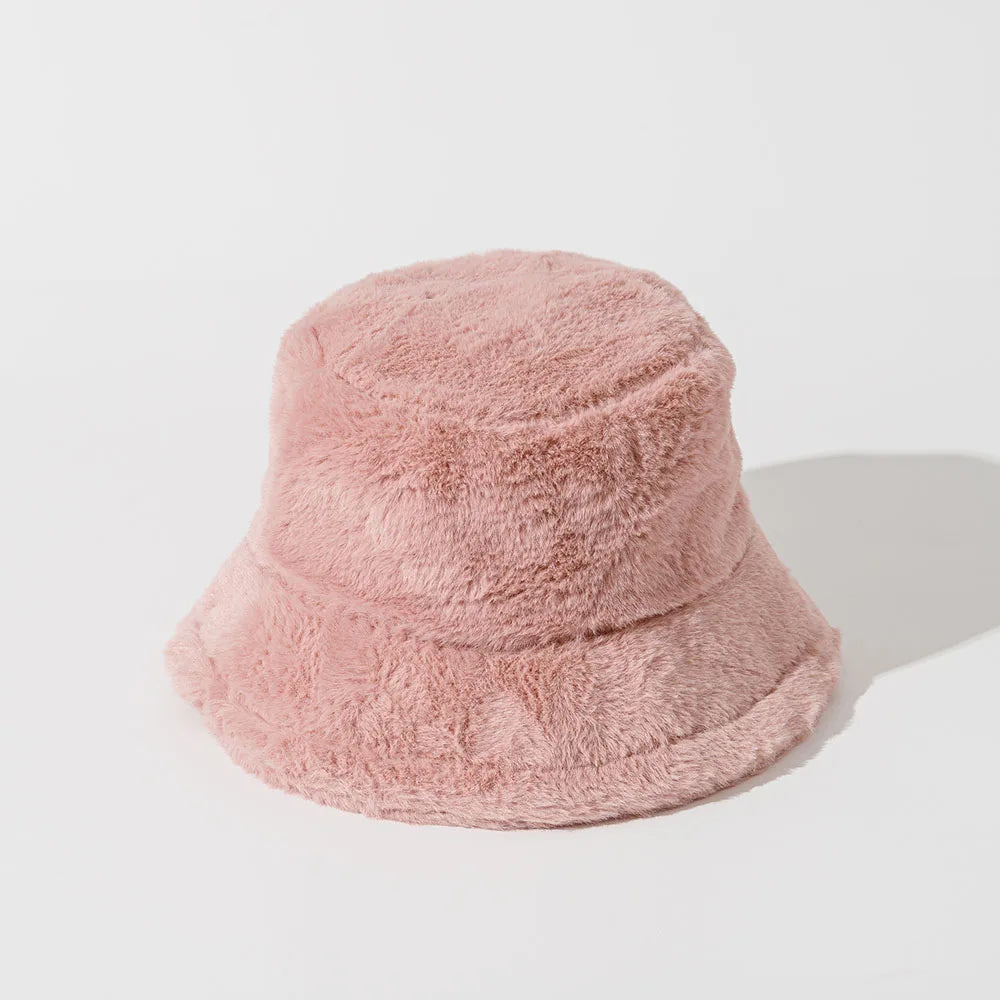 Funny Fashion Autumn Winter Leopard Fur Bucket Hat