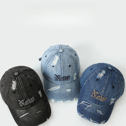 Korean Style Letter Embroidered Baseball Cap