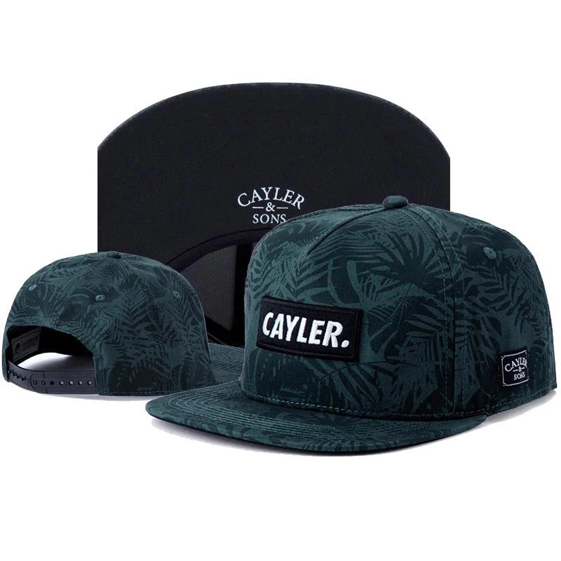 Flat Edge Hat Cayler Leaf Rose Camouflage Personalized Skateboarding Hip Hop Hat