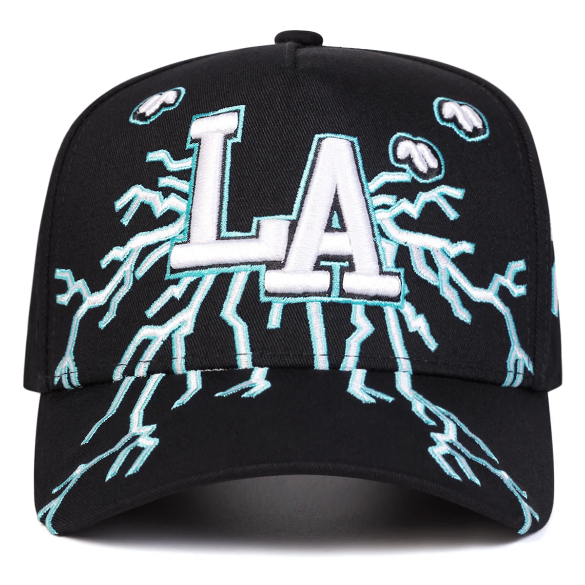 Unisex LA Embroidery Lightning Baseball Caps Spring Autumn