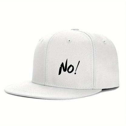 Printing Logo NO! Outdoor Fun Ctional Casual Flat Brimmed Baseball Hat Men's And Women Cap