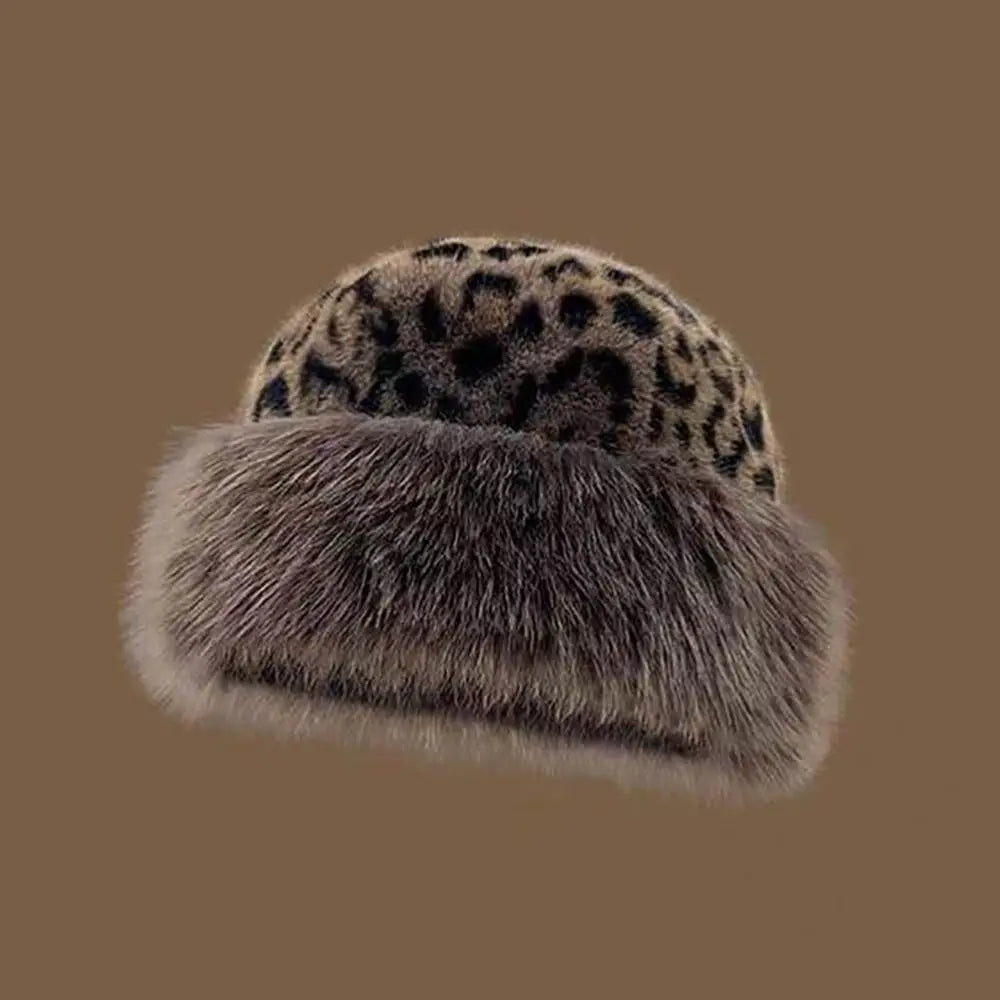 New Warm Fluffy Fur Bucket Hat Thicken Cold Panama Cap
